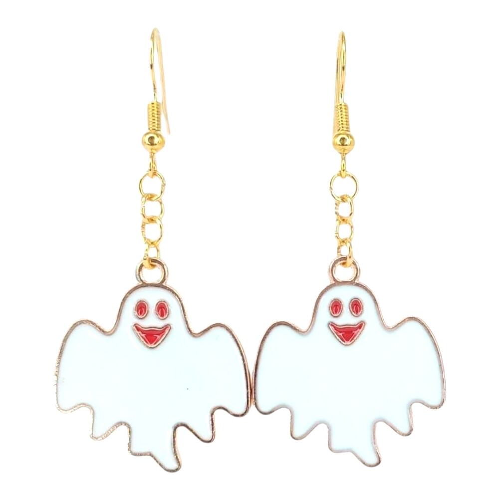 White Ghost Earrings 👻 Spooky Halloween Jewelry